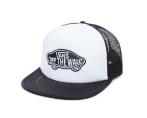 vans men's classic patch trucker, white/black, one size