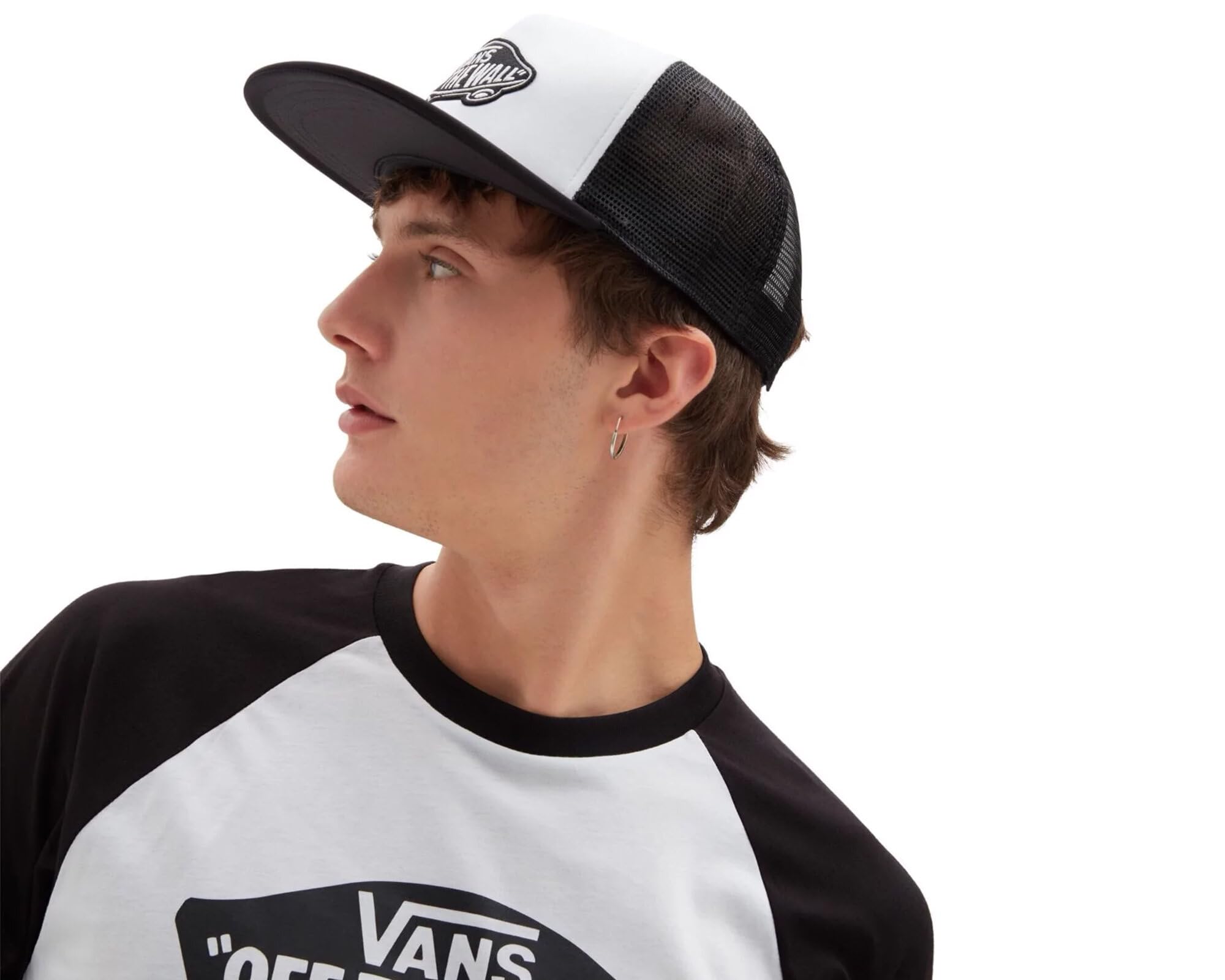 Vans Men's Classic Patch Trucker, White/Black, One Size