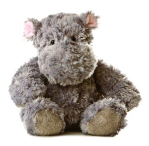 aurora® snuggly tubbie wubbies™ hippo stuffed animal - comforting companion - imaginative play - gray 12 inches