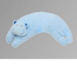 angel dear - blue hippo, curved pillow