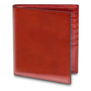 bosca men's wallet, old leather 12-pocket credit wallet, cognac