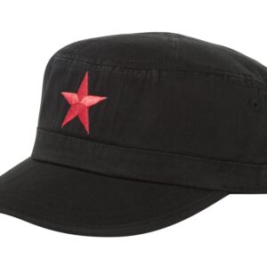 New Army Cadet Adjustable Hat w/Red Star - Black