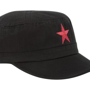 New Army Cadet Adjustable Hat w/Red Star - Black