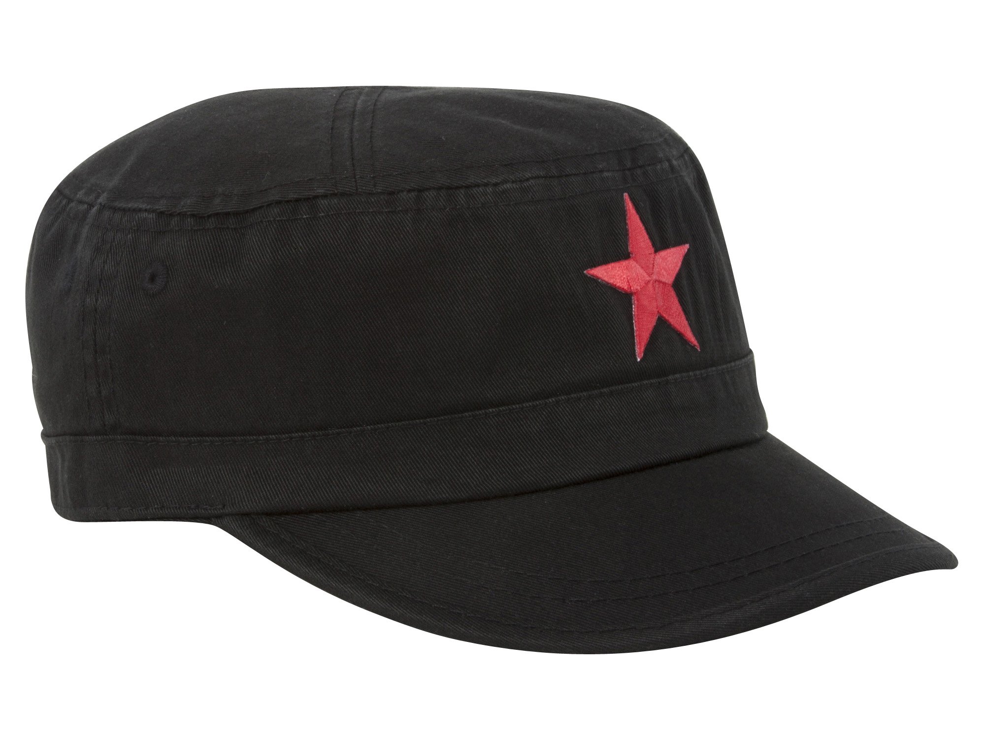 New Army Cadet Adjustable Hat w/Red Star - Black