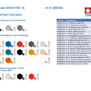 Tamiya – 14100 Yamaha YZR M1 2004 1/12