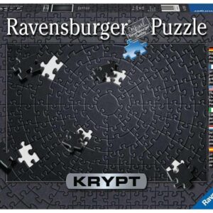 Ravensburger Krypt Black Puzzle - Unique 736-Piece Challenge for Adults | Softclick Technology for Perfect Fit | Engaging Spiral Cut Design | Quality Craftsmanship | Ideal for Relaxation or Gifting