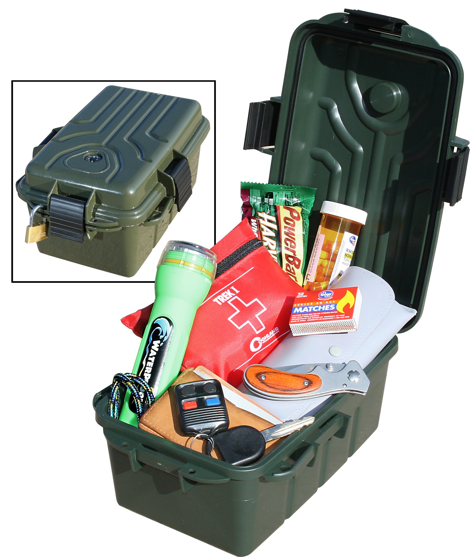 MTM Survivor Dry Box with O-Ring Seal (Forest Green, Large)