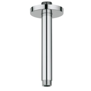 grohe 27217000 rainshower 6 in. ceiling shower arm, starlight chrome, .5