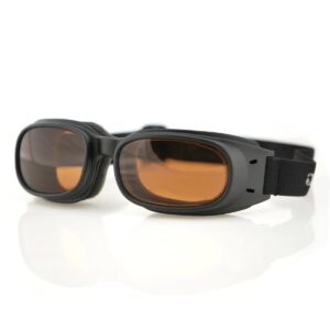 bobster ® piston, matte black frame, amber lens