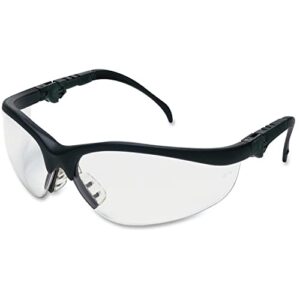 mcr kd310 crews klondike plus safety glasses ratchet black frame clearlens, 1 pair