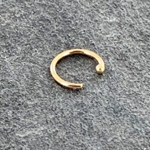 Body Candy Solid 18k Yellow Gold Nose Stud Hoop 20 Gauge 3/8"