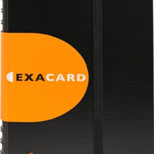 Exacompta - Ref 75034E - Exactive - Exacard Business Card Holder - 20 x 14.5 cm in Size, Holds Up to 120 Cards, 20 Sheets, Suitable for 60 x 90mm Business Cards - Black