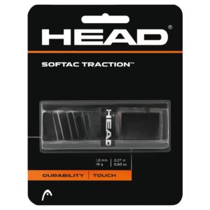 head softac traction tennis racket replacement grip - tacky racquet handle grip tape - black