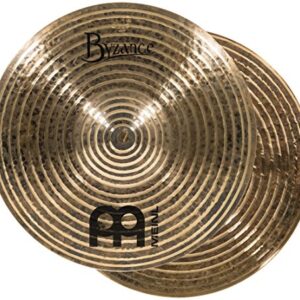 Meinl Cymbals Byzance 13" Dark Spectrum Hihats, Pair — Made in Turkey — Hand Hammered B20 Bronze, 2-Year Warranty, B13SH