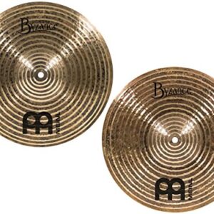 Meinl Cymbals Byzance 13" Dark Spectrum Hihats, Pair — Made in Turkey — Hand Hammered B20 Bronze, 2-Year Warranty, B13SH