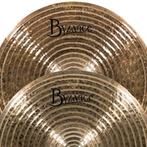 Meinl Cymbals Byzance 13" Dark Spectrum Hihats, Pair — Made in Turkey — Hand Hammered B20 Bronze, 2-Year Warranty, B13SH