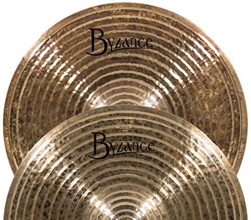 Meinl Cymbals Byzance 13" Dark Spectrum Hihats, Pair — Made in Turkey — Hand Hammered B20 Bronze, 2-Year Warranty, B13SH