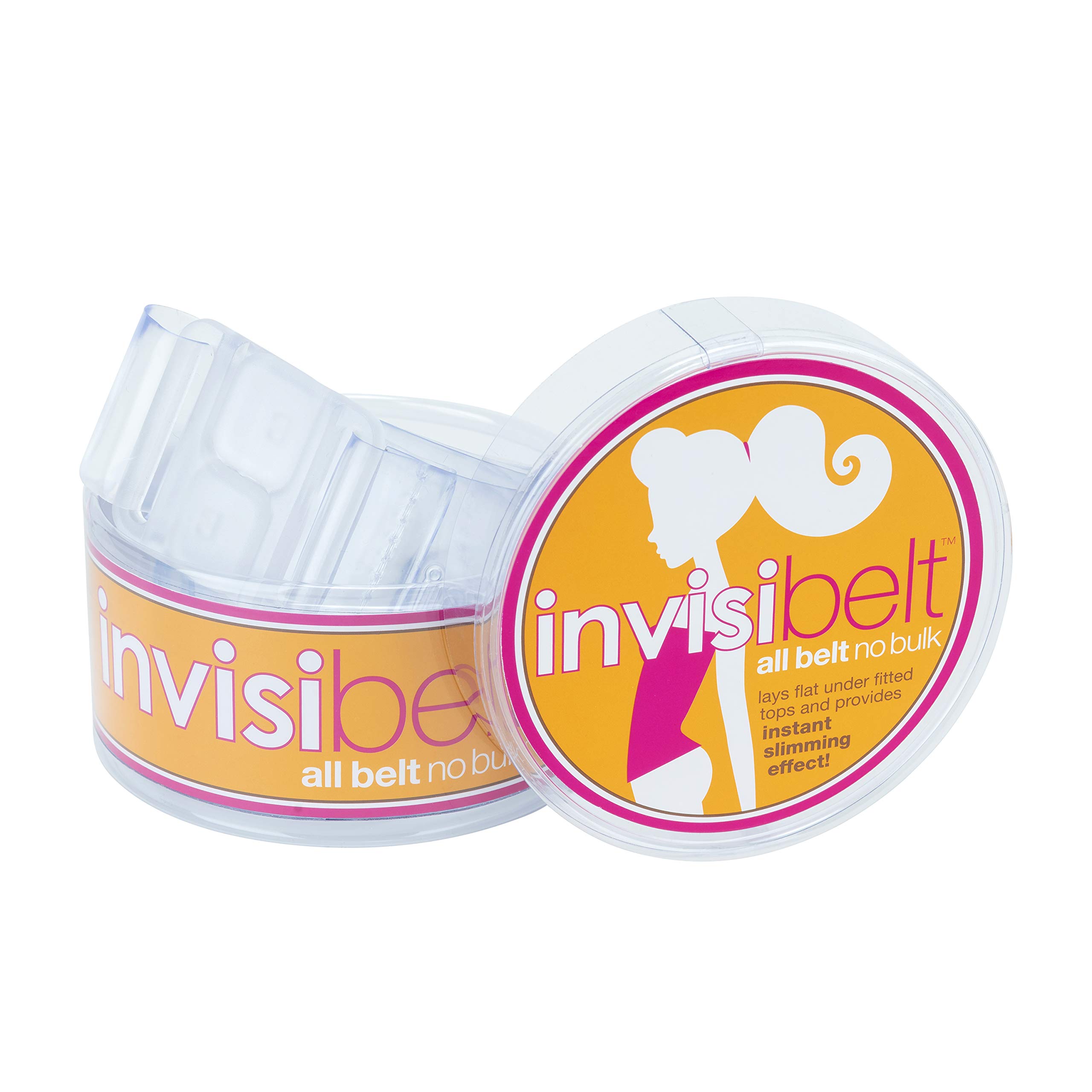 Invisibelt Original Lay Flat Women's Belt - All Belt No Bulk, Curvy, Clear