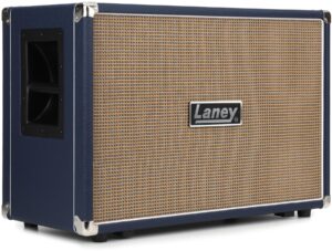 laney lionheart lt212 premium guitar cabinet celestion g12h 2x12 inch speakers, blue