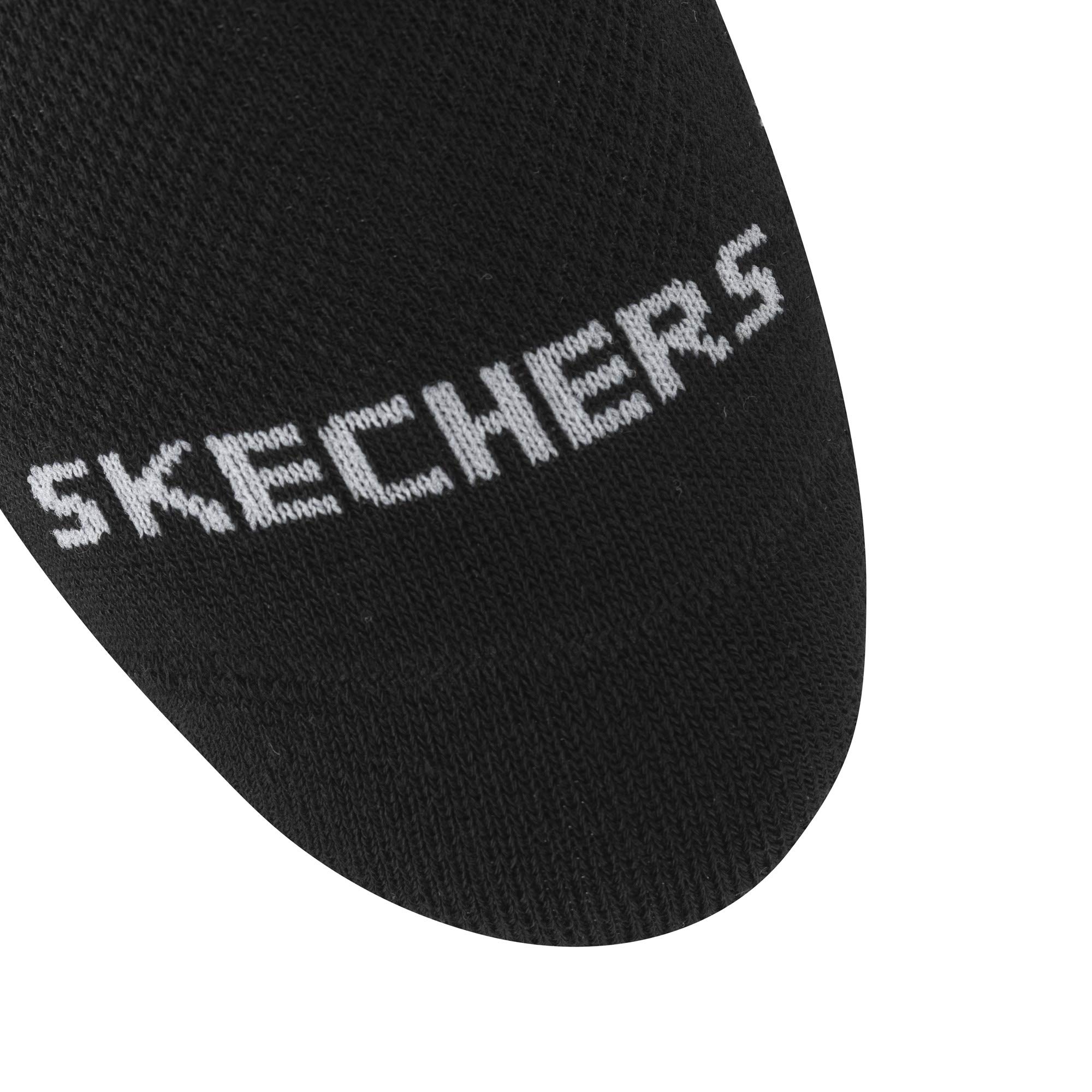 Skechers mens 6 Pack Quarter Crew Running Socks, Black, 10 13 US