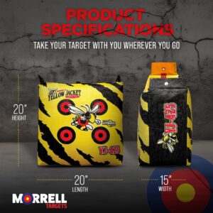 Morrell Yellow Jacket YJ-425 Outdoor Portable Adult Field Point Archery Bag Target with 2 Shooting Sides, 10 Bullseyes, and Carry Handle, Yellow