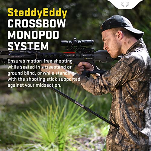 TenPoint SteddyEddy Monopod System - Compatible with All Post-1999 TenPoint Crossbows - Includes Clip & Mounting Hardware