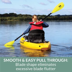 BENDING BRANCHES Sunrise Glass 2-Piece Snap-Button Kayak Paddle for Recreational Day Trips, 230 cm, Yellow