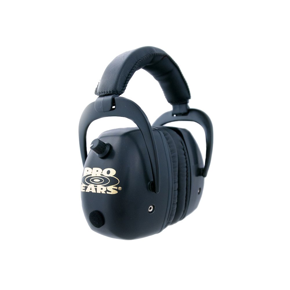 Pro Ears Pro Mag Gold, Electronic Hearing Protection & Amplification, Shooting Range Ear Muffs, Maximum Hearing Protection, Exclusive DLSC Compression Technology, 250 Hour Battery Life