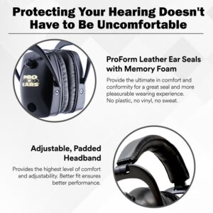 Pro Ears Pro Mag Gold, Electronic Hearing Protection & Amplification, Shooting Range Ear Muffs, Maximum Hearing Protection, Exclusive DLSC Compression Technology, 250 Hour Battery Life