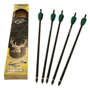 Barnett 18" Aluminum Crossbow Arrows with Field Points and Half-Moon Nocks, 5-Pack