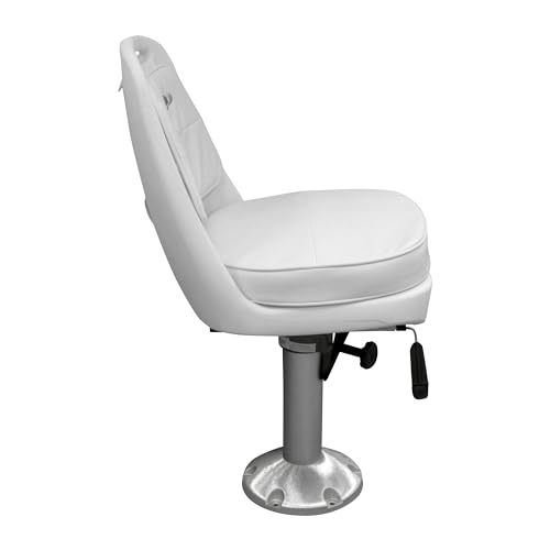 Wise 8WD013-710 Standard Pilot Chair & Fixed Height Pedestal with Seat Slide Combo, White