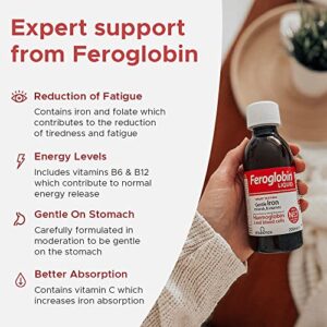 Feroglobin Gentle Iron and Nutrient Liquid - Reduce Tiredness and Fatigue | Maintain Health and Vitality | Natural Iron Source