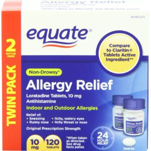 Equate - Allergy Relief, Loratadine 10 mg, 120 Tablets