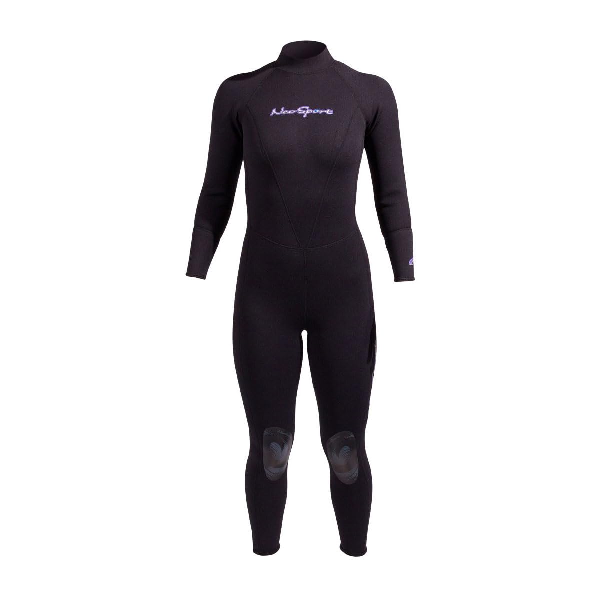 NeoSport Wetsuits Women's Premium Neoprene 1mm Full Suit, Black, 14 - Diving, Snorkeling & Wakeboarding