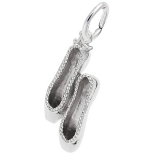 rembrandt charms ballet slipper charm, sterling silver