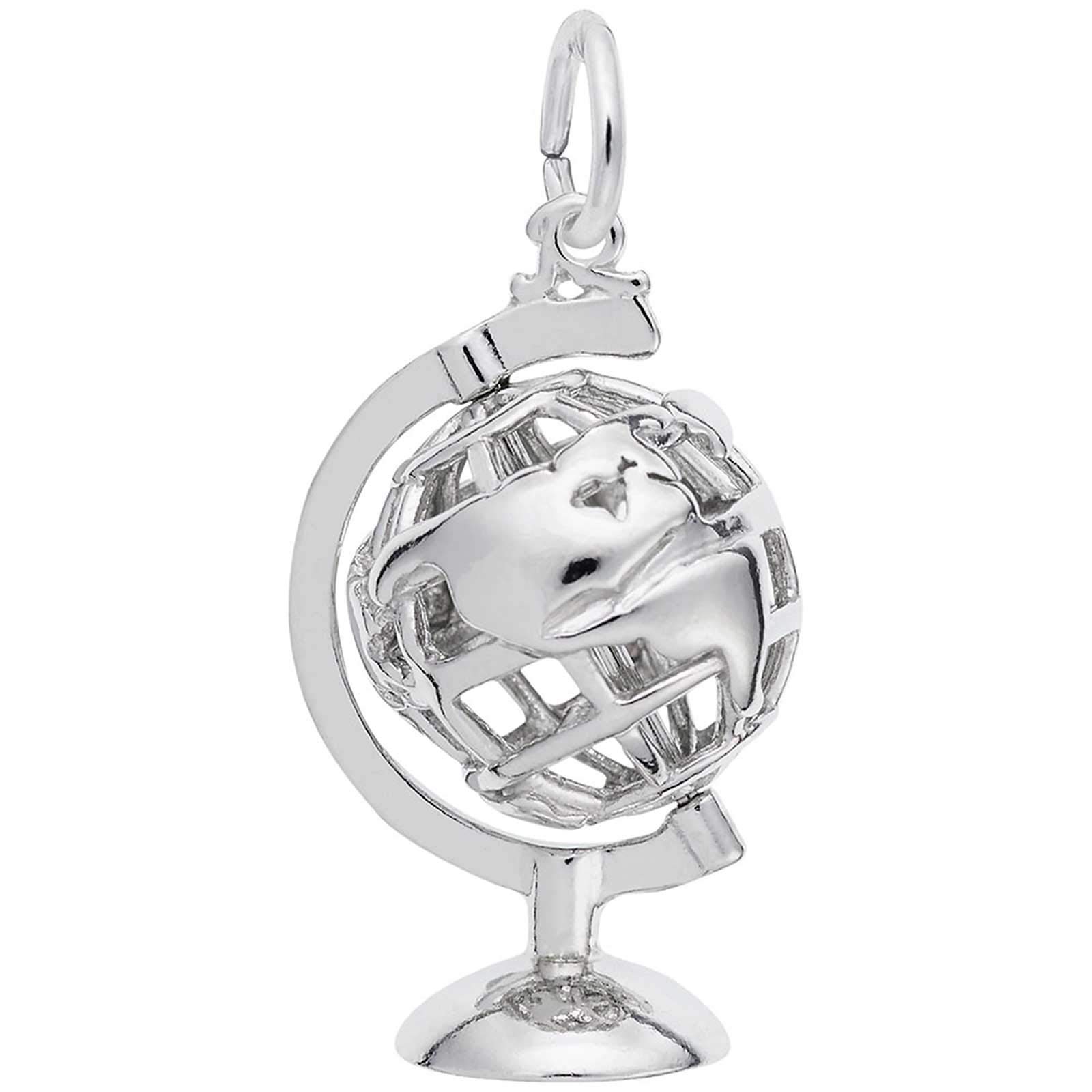 Rembrandt Charms Globe Charm, Sterling Silver