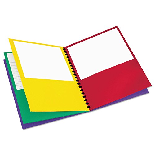 Oxford 8-Pocket Paper Folder, Letter Size, 200-Sheet Capacity, Multicolor, Red, Green, Yellow, Purple (99656), Multicilor, 8-1/2" x 11"