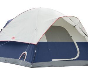 Coleman Elite Sundome Camping Tent with LED Lights, Weatherproof 6-Person Tent with Included Rainfly & Frame that can Withstand 35 MPH Winds, Built-In LED Lighting System with 3 Brightness Settings