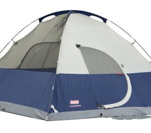 Coleman Elite Sundome Camping Tent with LED Lights, Weatherproof 6-Person Tent with Included Rainfly & Frame that can Withstand 35 MPH Winds, Built-In LED Lighting System with 3 Brightness Settings