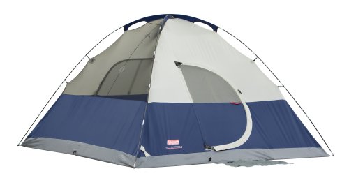 Coleman Elite Sundome Camping Tent with LED Lights, Weatherproof 6-Person Tent with Included Rainfly & Frame that can Withstand 35 MPH Winds, Built-In LED Lighting System with 3 Brightness Settings