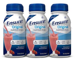 ensure nutrition shake strawberry 6/8 fl oz bottle