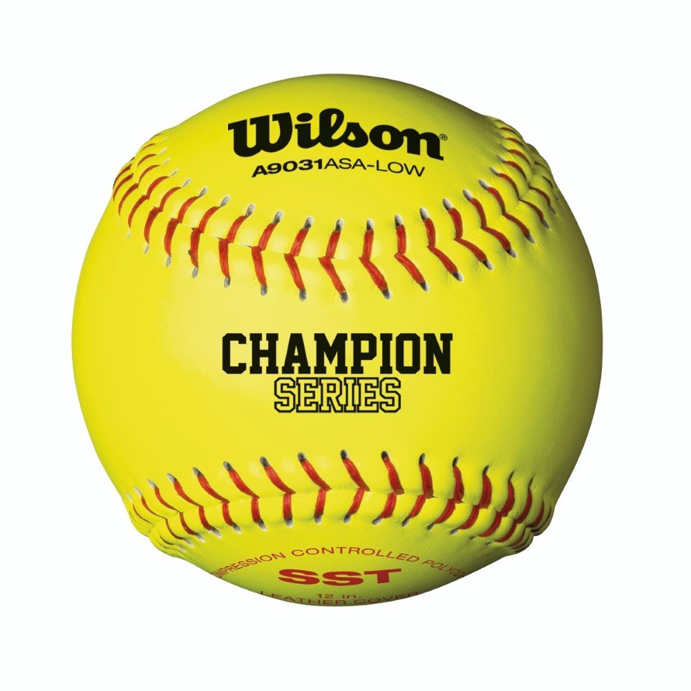 WILSON A9031 ASA Series Softball (12-Pack), 12-Inch, Optic Yellow