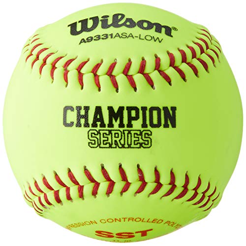 WILSON A9331ASA Series Softball (12-Pack), 11-Inch, Optic Yellow