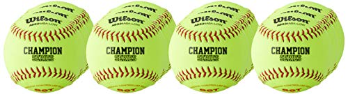 WILSON A9331ASA Series Softball (12-Pack), 11-Inch, Optic Yellow