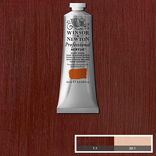 Winsor & Newton Professional Acrylic Paint, 60ml (2-oz) Tube, Burnt Sienna