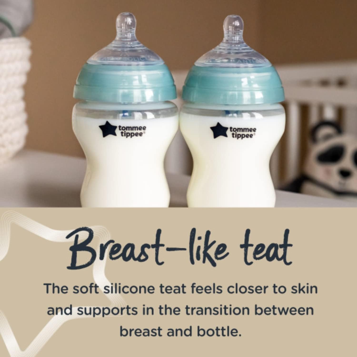 Tommee Tippee Closer to Nature 260 ml/9fl oz Anti-Colic Plus Feeding Bottles ...