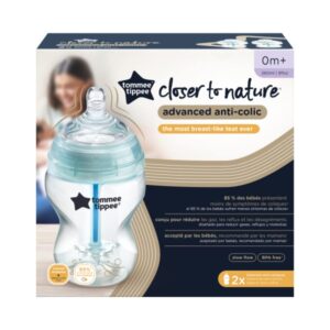 Tommee Tippee Closer to Nature 260 ml/9fl oz Anti-Colic Plus Feeding Bottles ...