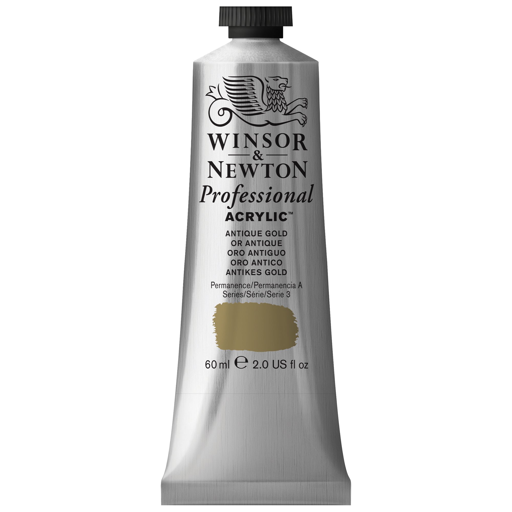 Winsor & Newton Professional Acrylic Paint, 60ml (2-oz) Tube, Antique Gold