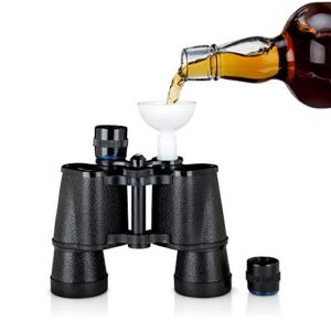 true binocular flask - gameday hidden flask - secret alcohol container - black secret flask 16oz set of 1