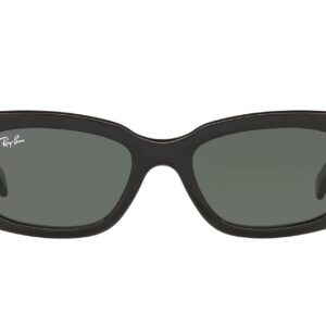 Ray-Ban Women's RB4122 Square Sunglasses, Black/Green, 50 mm